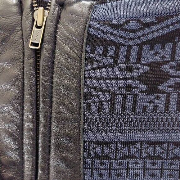 Parker Katrina Knit Bodycon Dress Navy Blue and Black Size Large NWT - Picture 12 of 13